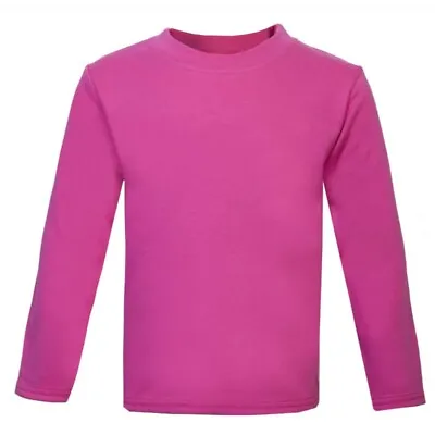 Baby Girls Long Sleeve Hot Pink T-Shirt Sizes 0/3 Months 3-6 6/12100% Cotton  • £4.99