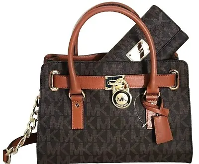 🌞michael Kors Hamilton Brown Monogram Satchel Bag +/or Matching Wallet🌺nwt! • $195.29