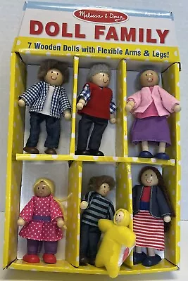 Melissa & Doug Wooden Doll House People Lot Of 7 Family Figures A3 • $25.99