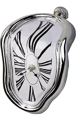 Melting Clock Surreal Melted Wall Clock Salvador Dali Style Wall Watch Desk • $13.99