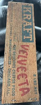 Vintage 2lb Wooden Kraft Velveeta Cheese Box • $30
