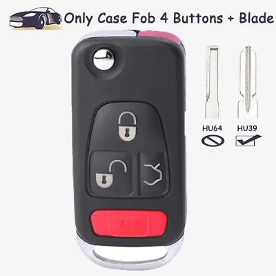 Flip Remote Key Case Shell Fob 4 Button For Mercedes-Benz SL500 S420 S320 CL600 • $9.59