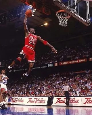 Michael Jordan Moment Jumping Into The Basket 8x10 PHOTO PRINT • $7.98