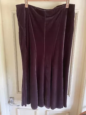 Designer Marks And Spencer Autograph Velvet Skirt Size 18 • £7