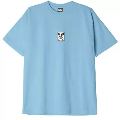 Obey Icon Heavyweight Tee Sky Blue - Size Small • £29.50