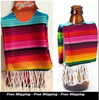 Cinco De Mayo Mexican Serape Fabric Bottle Coozie Koozie Cooler  (free Shipping • $8.99