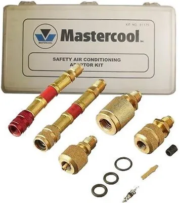 MASTER COOL SAFETY AIR CONDITIONING MANIFOLD ADAPTER KIT & Case Mastercool Gauge • $13.51