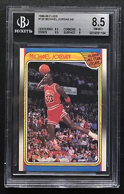 Michael Jordan 1988-89 Fleer All-Star BGS 8.5 Basketball Card Chicago Bulls #120 • $199.99