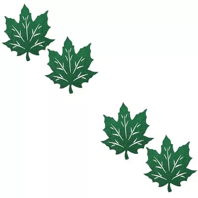 4 Pcs  Thanksgiving Placemats Maple Leaf Shaped Table Mats Tabletop Coasters • $12.25