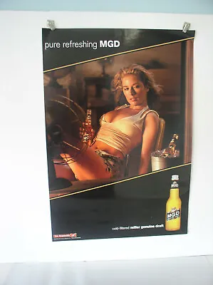 Miller M G D  Girl Beer Poster NOS 2003 18 X 26 Inches • $12