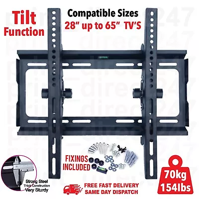 TV Wall Bracket Mount Tilt For 30 40 42 46 47 50 52 55 60 65INCH SONY LG Samsung • £13.99