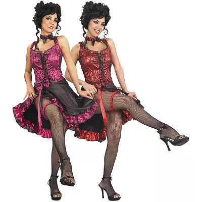 Can Can Costume Adult Saloon Girl Burlesque Dancer Halloween Fancy Dress • $18.48