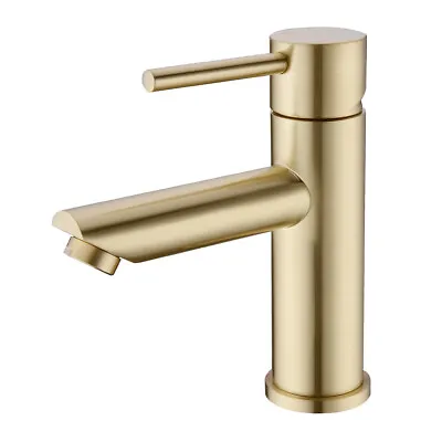 £47.99 • Buy Bathroom Brass Sink Basin Faucet Mixer Taps Single Handle Black / Brushed Gold