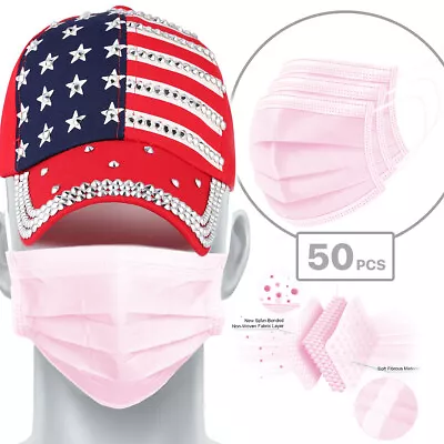 [50/100 PCS] Face Mask Disposable Non Medical Surgical 3-Ply Earloop Mouth Cover • $5.99