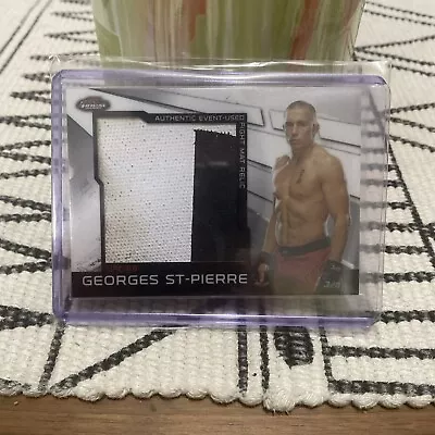 2011 Topps Finest UFC 48 Georges St-Pierre Jumbo Mat Relic 2 Color Rare HTF #2 • $29.99