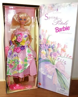 Spring Petals Barbie Doll Avon Exclusive Special Edition Mattel 1996 Damaged Box • $22.90