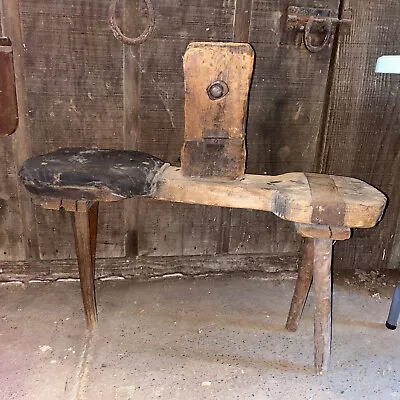 Rare Antique Cobblers Bench Primitive Wooden & Hand Made • $239.95