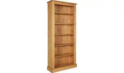 £104.99 • Buy 5 Shelf Solid Pine Sturdy Tall Deep Bookcase - Natural Finish - UK SELLER