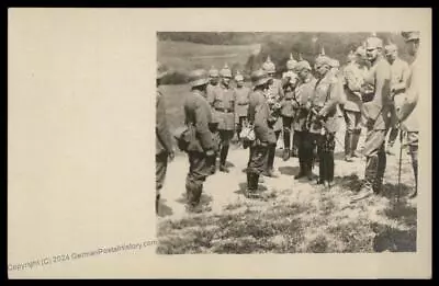 Germany WWI Kaiser Wilhelm II And Stahlhelm Troops PRIVATE  RPPC 79537 • $66.04