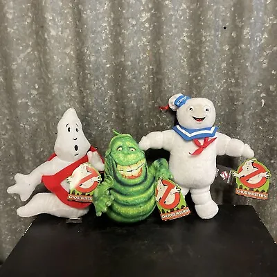 Set Of 3 X GHOSTBUSTERS Puft Slimer Ghost Plush Doll Toys 2016 - NEW WITH TAGS • $41.57