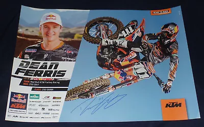 Dean Perris Signed Auto'd 17x23 Poster Ama Supercross Monster Suzuki Ktm Honda • $39.99