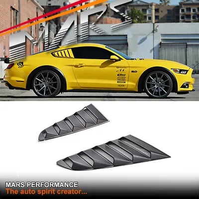 Black ABS Plastic GT Rear Window Corner Louver Vents For Ford Mustang FM FN15-22 • $159.99