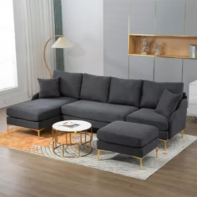 Modular Sectional Sofa U Shaped Couch 4-Seat Couch With Chaise Lounge Upholstere • $911.10