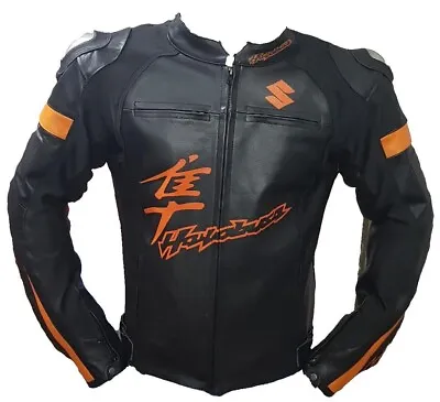 Suzuki Hayabusa Leather Motorcycle Jacket For Men • $159