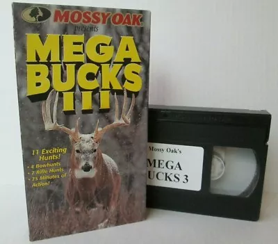 Mossy Oak MEGA BUCKS III VHS TAPE Hunting Video Tape HT4 • $3