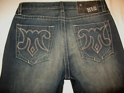 MEK Chicago Bootcut Jeans Mens Sz 32 X 29 Distressed 100% Cotton • $36.95