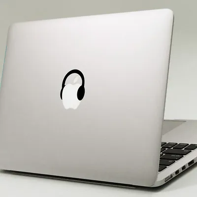 HEADPHONES Apple MacBook Decal Sticker Fits All MacBook Models • £1.99
