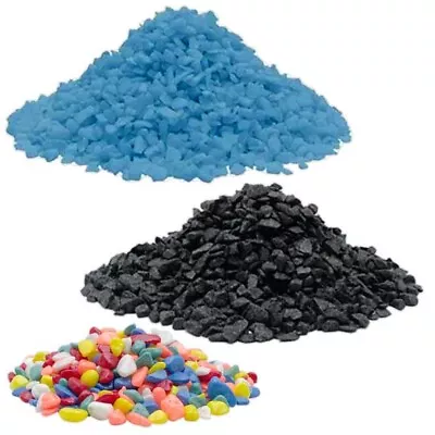 Marina Aquarium Gravel Blue Black Rainbow Decorative Substrate Fish Tank Health • £4.49