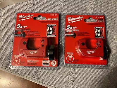 Milwaukee 1 Inch & 3/4  Mini Copper Tubing Cutters - Red (48-22-4251P /4258 • $24.99