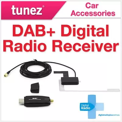 Tunez Android Head Unit Car Player DAB+ Digital Radio USB Receiver Tuner Antenna • $65.21