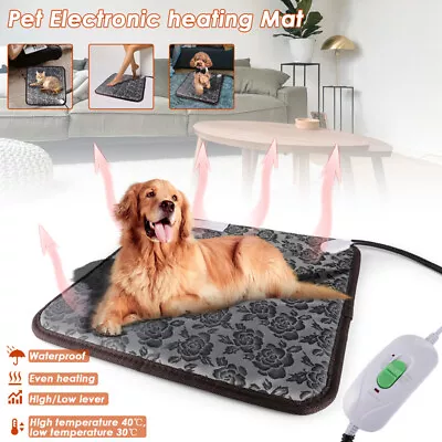 Pet Electric Heat Pad Blanket Waterproof Heated Heating Mat Dog Cat Bunny Bed US • $21.99