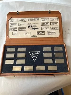 Sav-way Detroit Michigan Metal Machinest Grind Sample Board ?? Microinches Case • $12