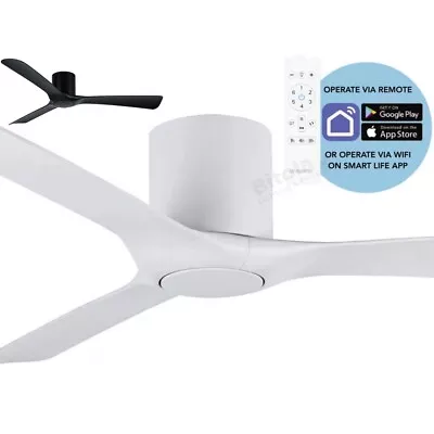 Martec Fresno 52  Dc Smart Wifi Ctc Ceiling Hugger Fan With Remote 3 Abs Blade • $319