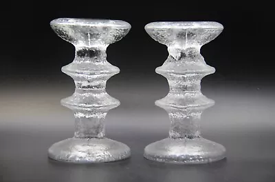 $82 • Buy Pair Of Vintage Iittala Festivo 2 Ring Candle Holders By Timo Sarpaneva Signed