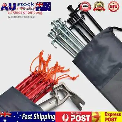 $9.19 • Buy Tent Pegs Bag Camping Wind Rope Tent Nail Storage Pouch Travelling Accessories