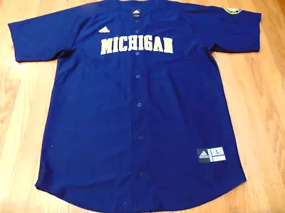 Nwot Adidas Ncaa Michigan Wolverines Baseball Jersey Size L • $49.99