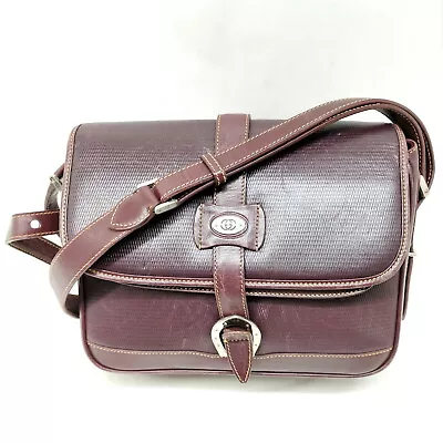 Vintage Gucci Crossbody Bag  Brown Leather 2901352 • $9.50