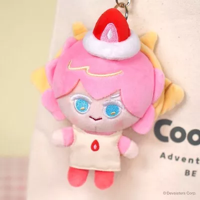 Cookie Run Kingdom Strawberry Crepe Crash Plushie Keychain Keyring Charm Plush • $13.90