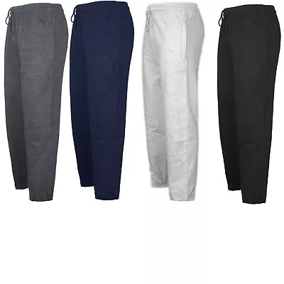 Mens Fleece Joggers Jogging Tracksuit Bottoms Elasticated Relaxed Trousers • £9.99