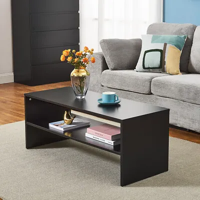 £29.59 • Buy 2 Tiers Coffee Table Sofa End Side Tea Accent Table Living Room Furniture NEW