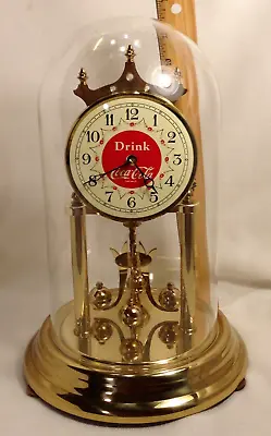 Vintage Anniversary Clock Germany Drink Coca-Cola 11.5” High 1950’s Repair Only • $59.99