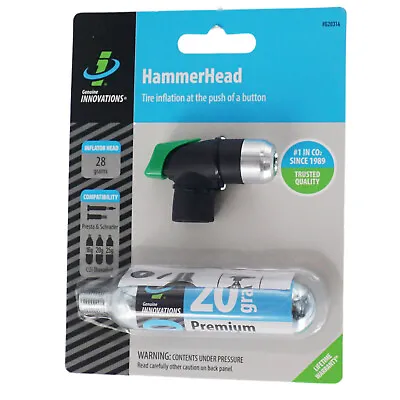 Genuine Innovations G20314 HammerHead 20g Co2 Air Pump Bike Tire Inflator • $20.70