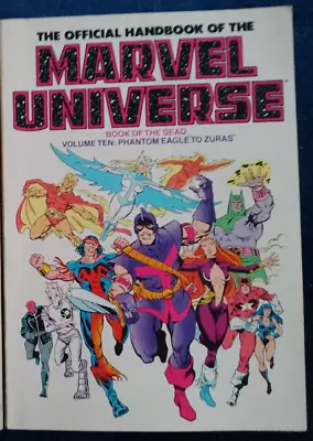 Marvel Universe The Official Handbook. Book Of The Dead Volume 10 1987. Pbk. • £5