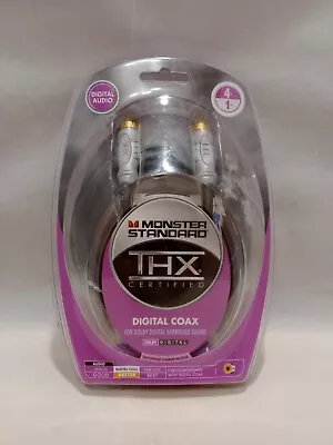 NIP Monster Standard Digital Coax Cable THX Certified 4 Ft Dolby • $4.98