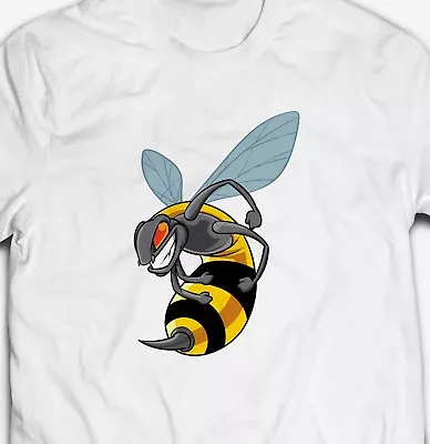 £9.89 • Buy Angry Cartoon Wasp Bee Hornet 100% Cotton Premium Unisex Mens White T-shirt