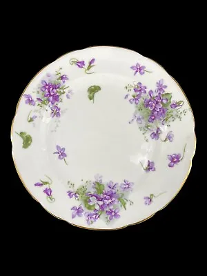 Vintage Hammersley Victorian Violets English Bone China Salad Plate 8.25  VG+ • $24.99